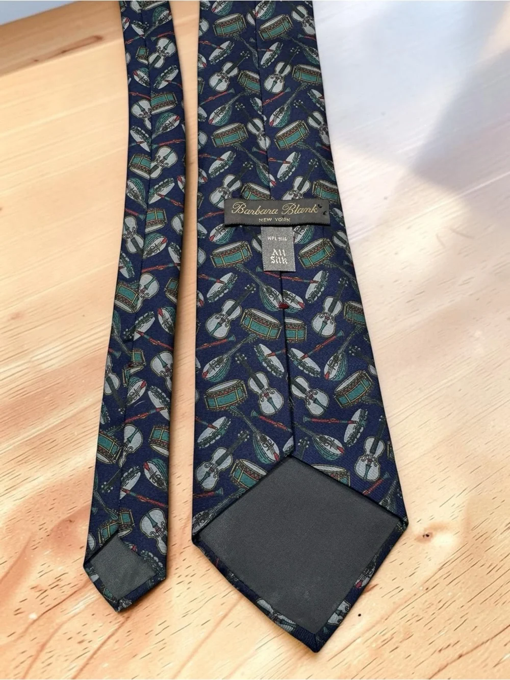 Vintage Barbara Blank Musical Instruments 100% Silk Tie